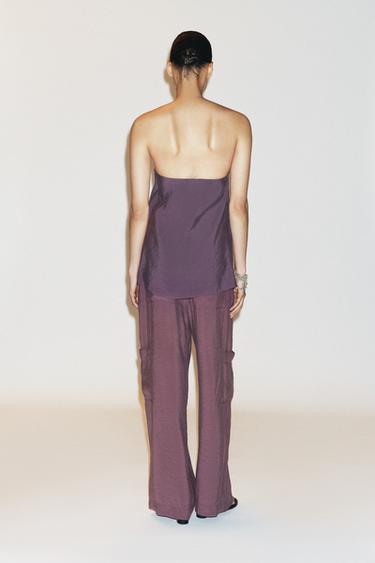 FLOWING CARGO TROUSERS - Lilac by Zara - Image 3