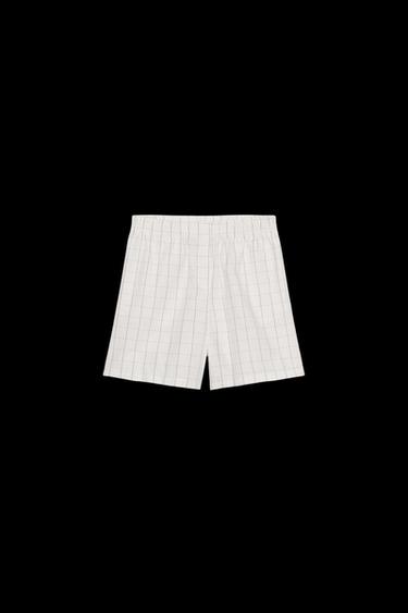 CHECK COTTON SHORTS - Black / White by Zara - Image 0