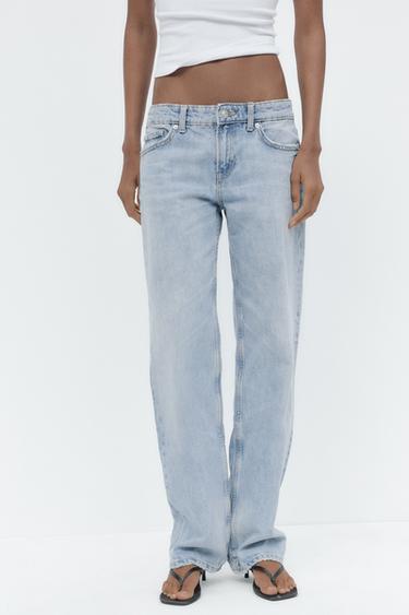JEANS TRF RECTOS TIRO BAJO - Azul claro de Zara