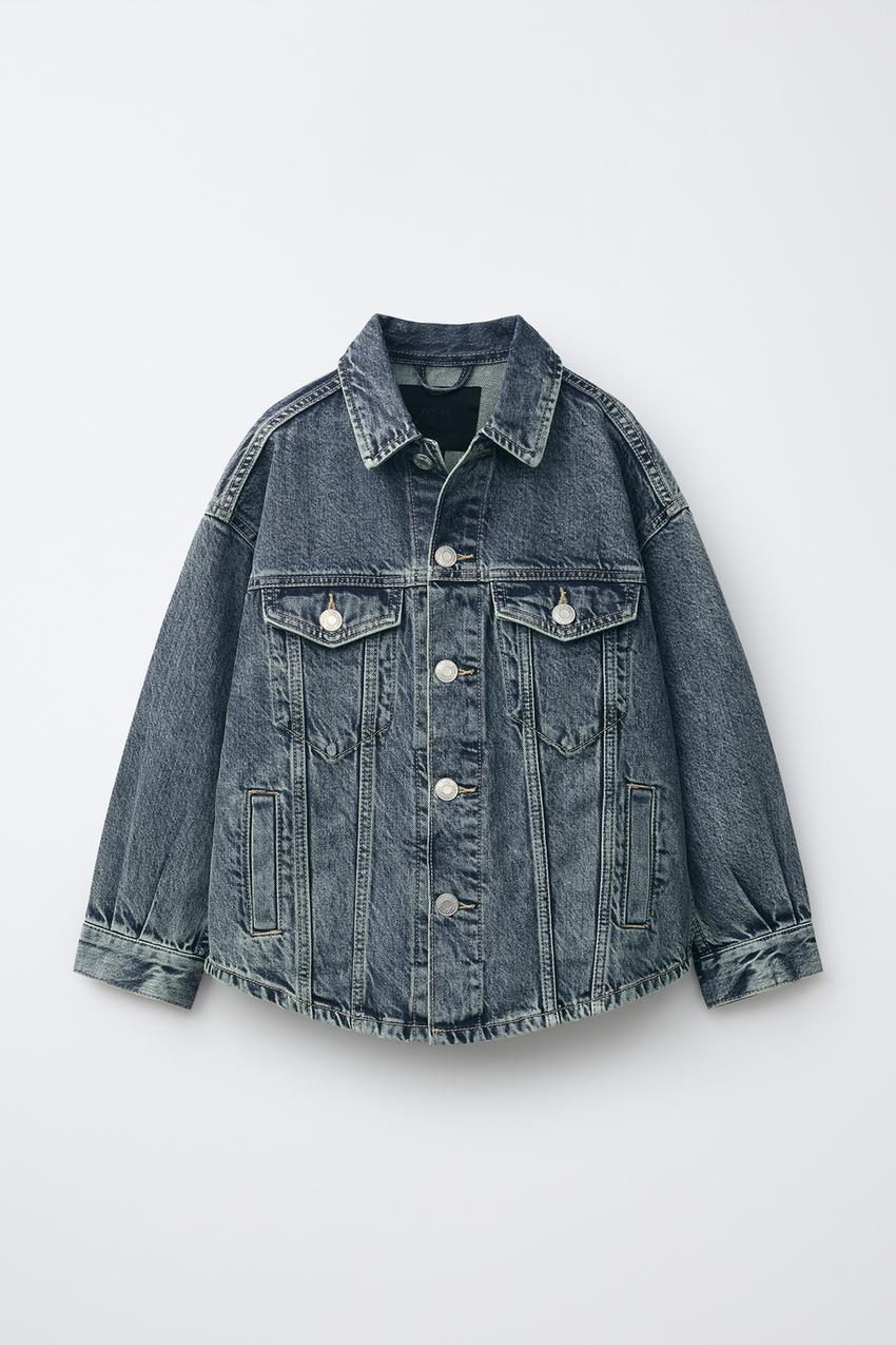 デニムシャツジャケット - ブルー/グリーン | ZARA Japan / 日本