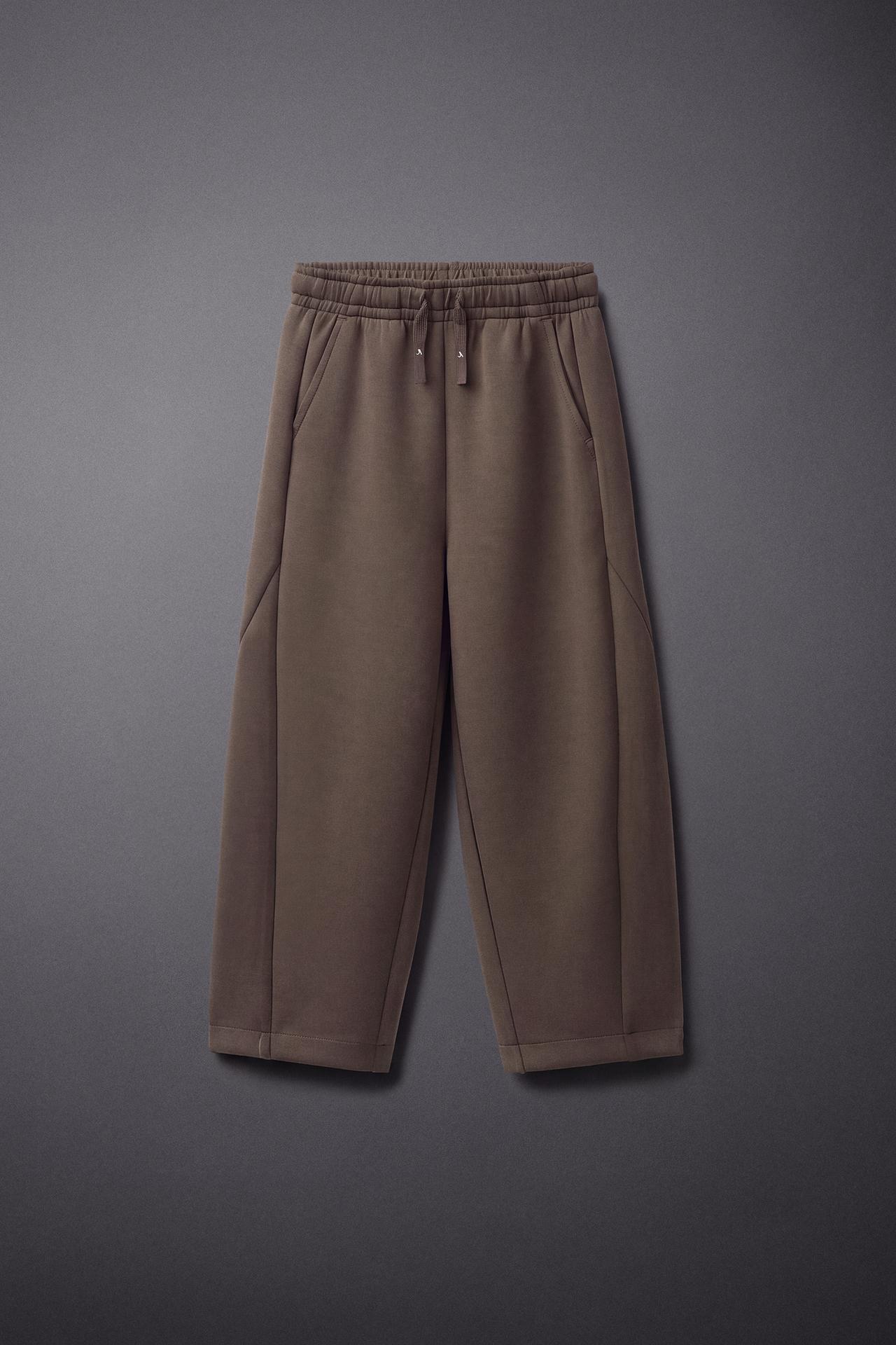 STRAIGHT SPORTY PANTS — Brown