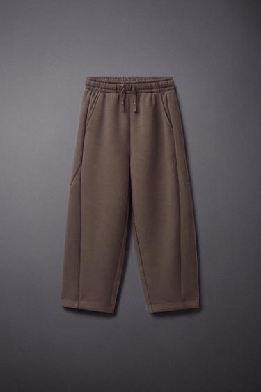 STRAIGHT SPORTY PANTS — Brown 1
