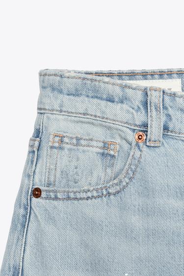 TRF EXTRA WIDE-LEG HIGH-WAIST JEANS - Light blue by Zara - Image 6