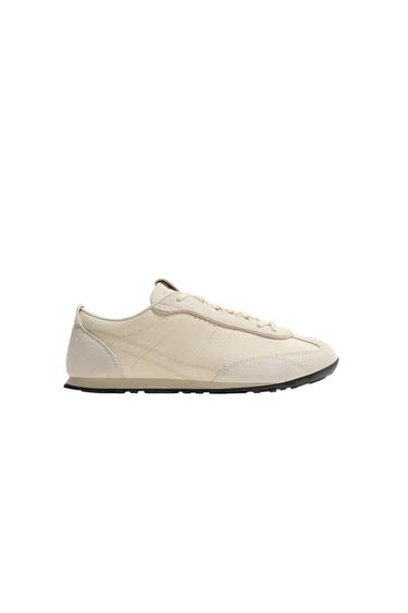 LEATHER TRAINERS - White by Zara