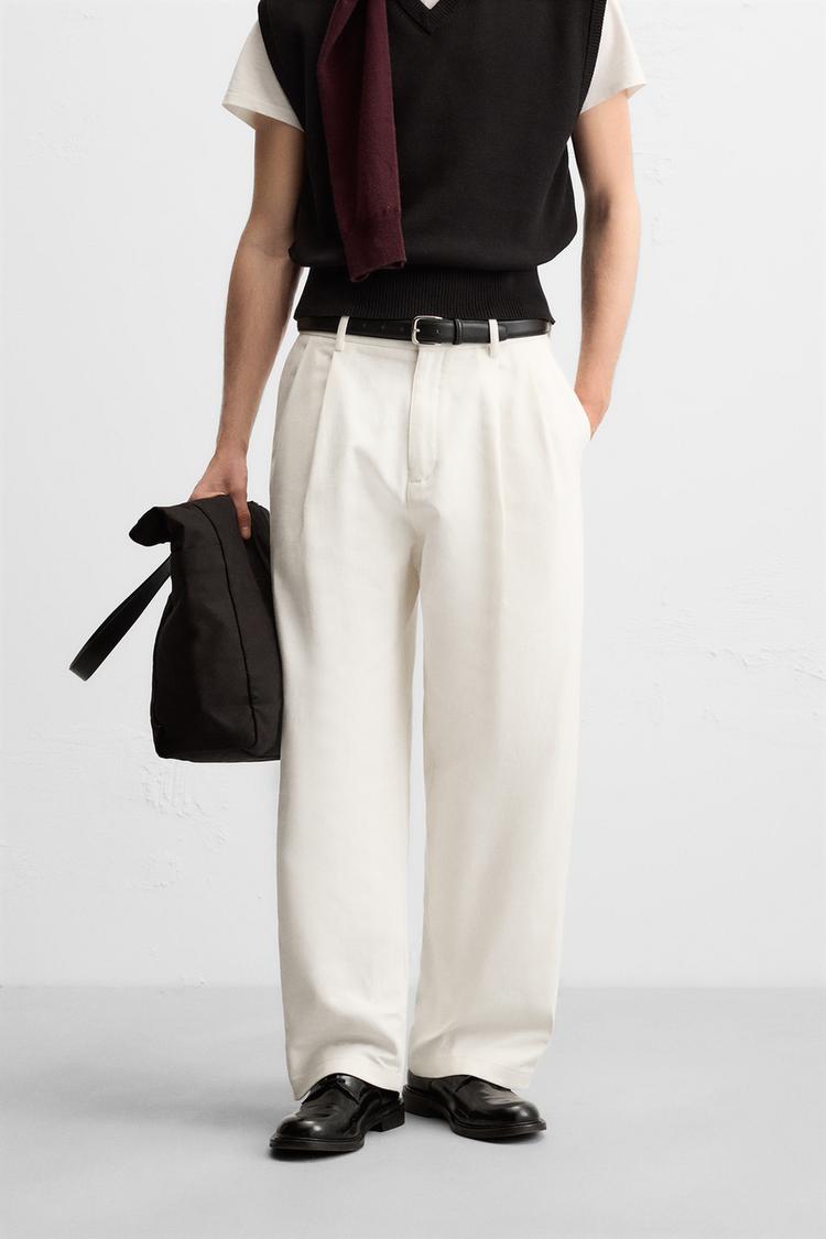 BALLOON FIT PLEATED PANTS