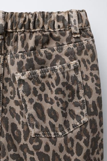 ANIMAL PRINT TWILL TROUSERS - Brown by Zara - Image 3