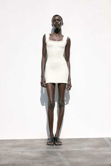 Zara HARDWARE SHORT DRESS - Oyster-white - Image 0