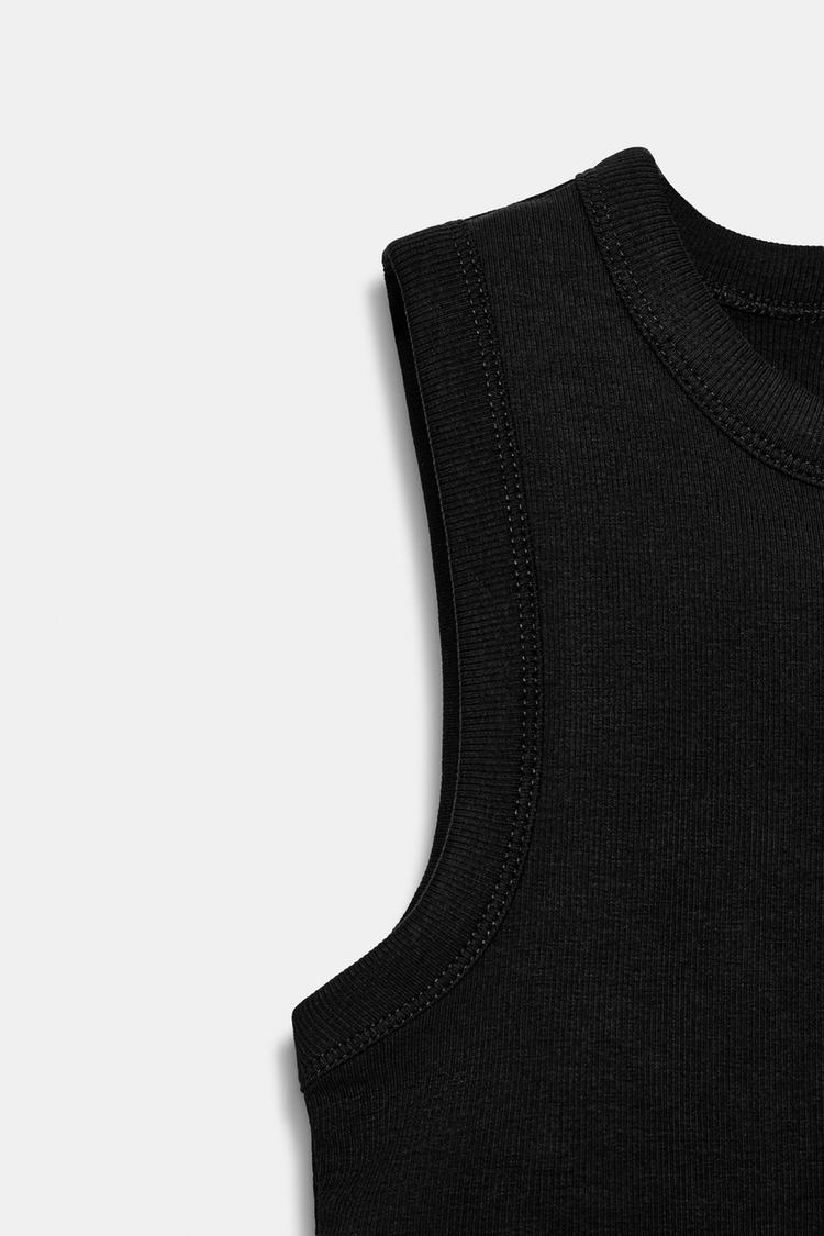 Blusa de tirantes acanalada 6