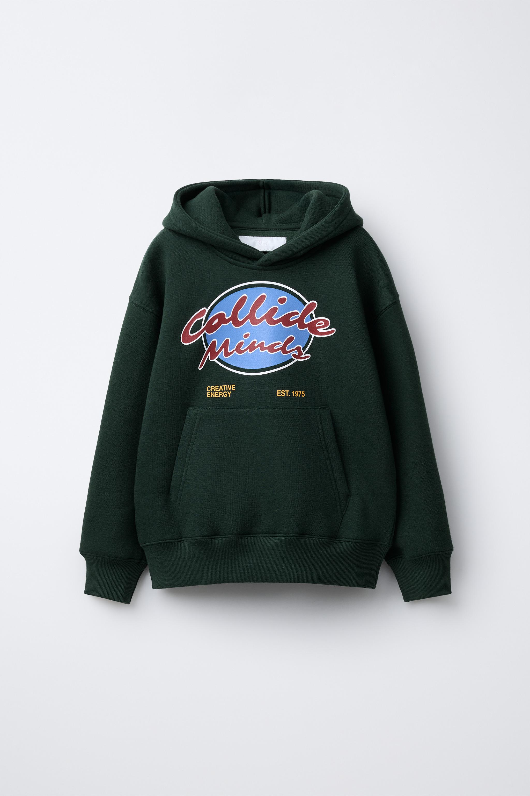 HOODED SWEATSHIRT WITH TEXT