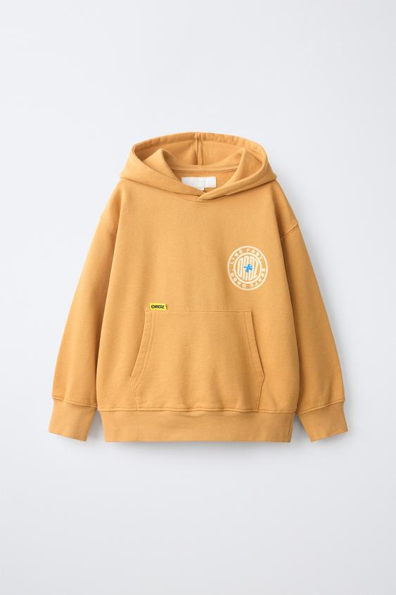ХУДІ З ПРИНТОМ ЛОГОТИПА - Mustard Zara - Зображення 0