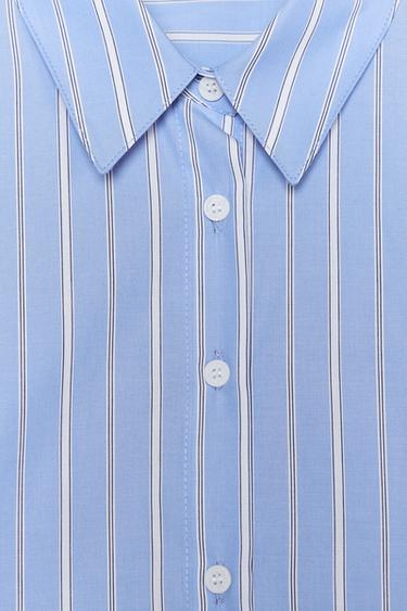 STRIPED POPLIN SHIRT - Stripes by Zara - Image 6