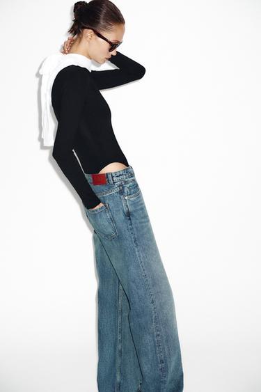 LONG SLEEVE POLYAMIDE BODYSUIT - Black by Zara - Image 2