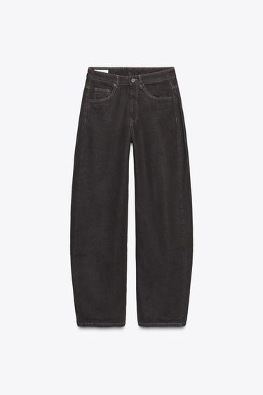 JEAN TRF CURVE TAILLE HAUTE - Chocolat de Zara - Image 8