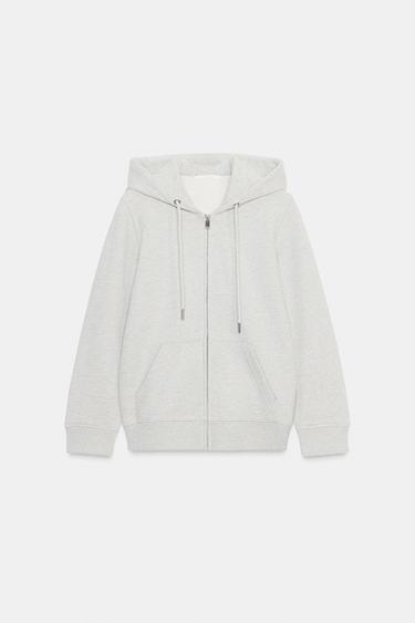 Zara 連帽運動衫 - 斑紋灰色