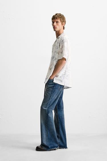 ABSTRACT PRINT SHIRT - Light blue by Zara - Image 3