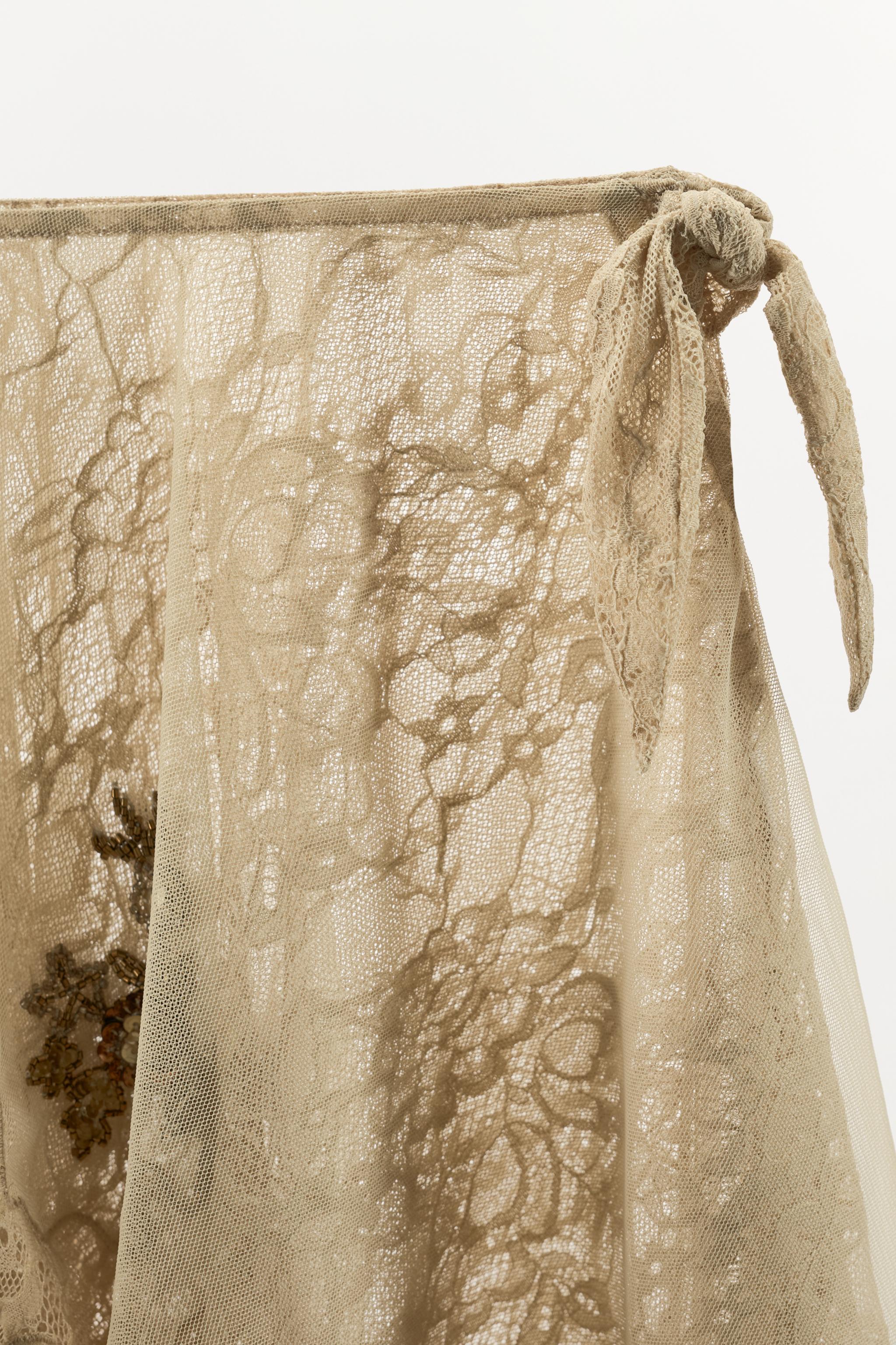 ASYMMETRIC SEQUIN TULLE SKIRT