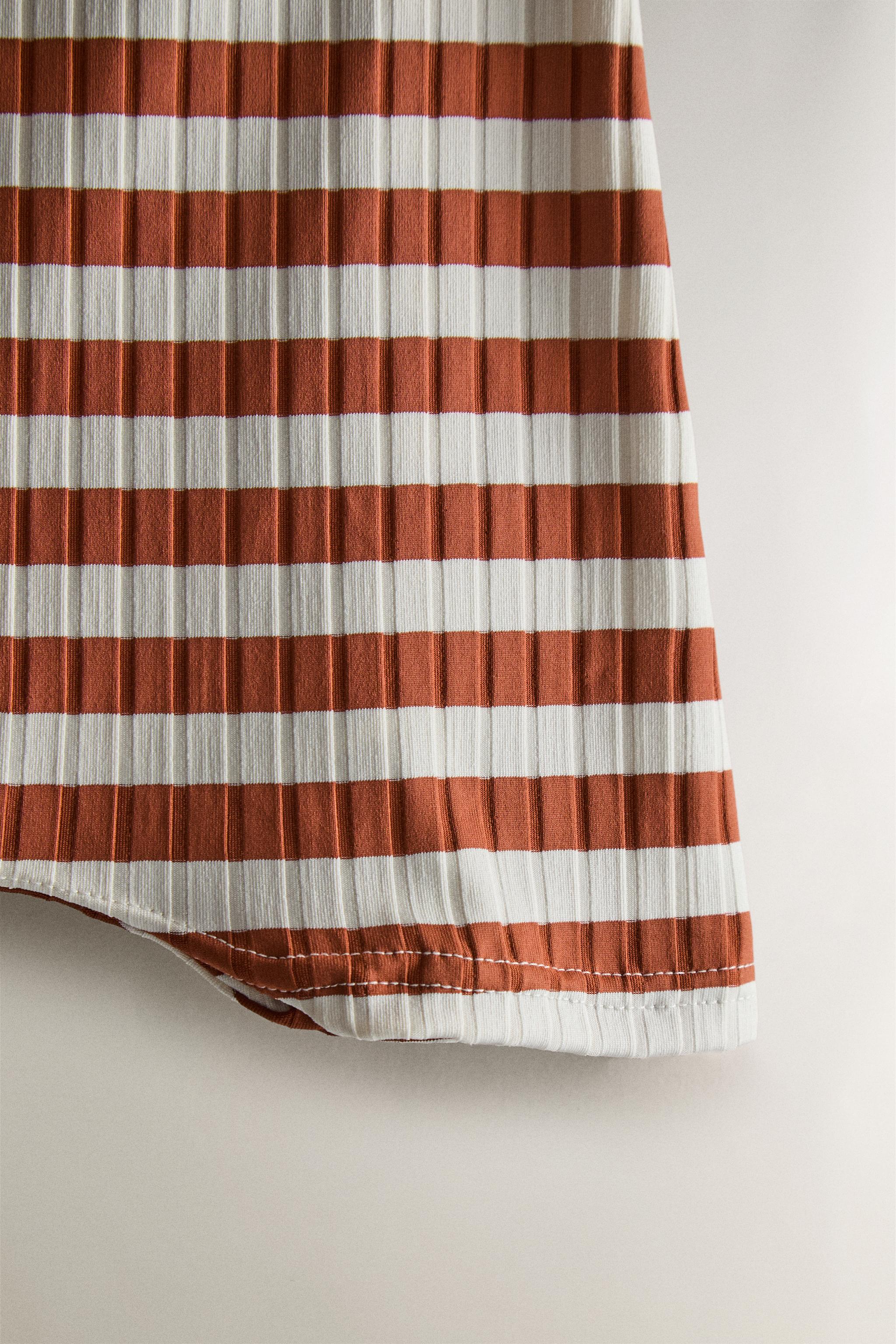 KIDS' STRIPED BEACH SWIMSUIT