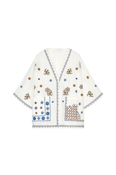ZW COLLECTION FLORAL EMBROIDERED BLOUSE