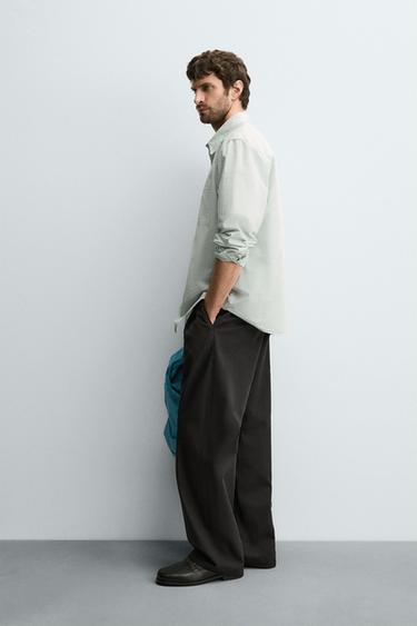 RELAXED FIT POPLIN SHIRT - Sky blue by Zara - Image 3