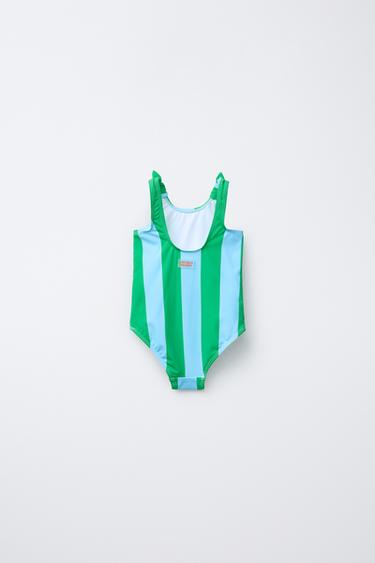 2-6 ANS/ MAILLOT DE BAIN RAYURES CITRON - Bleu / Vert de Zara - Image 1