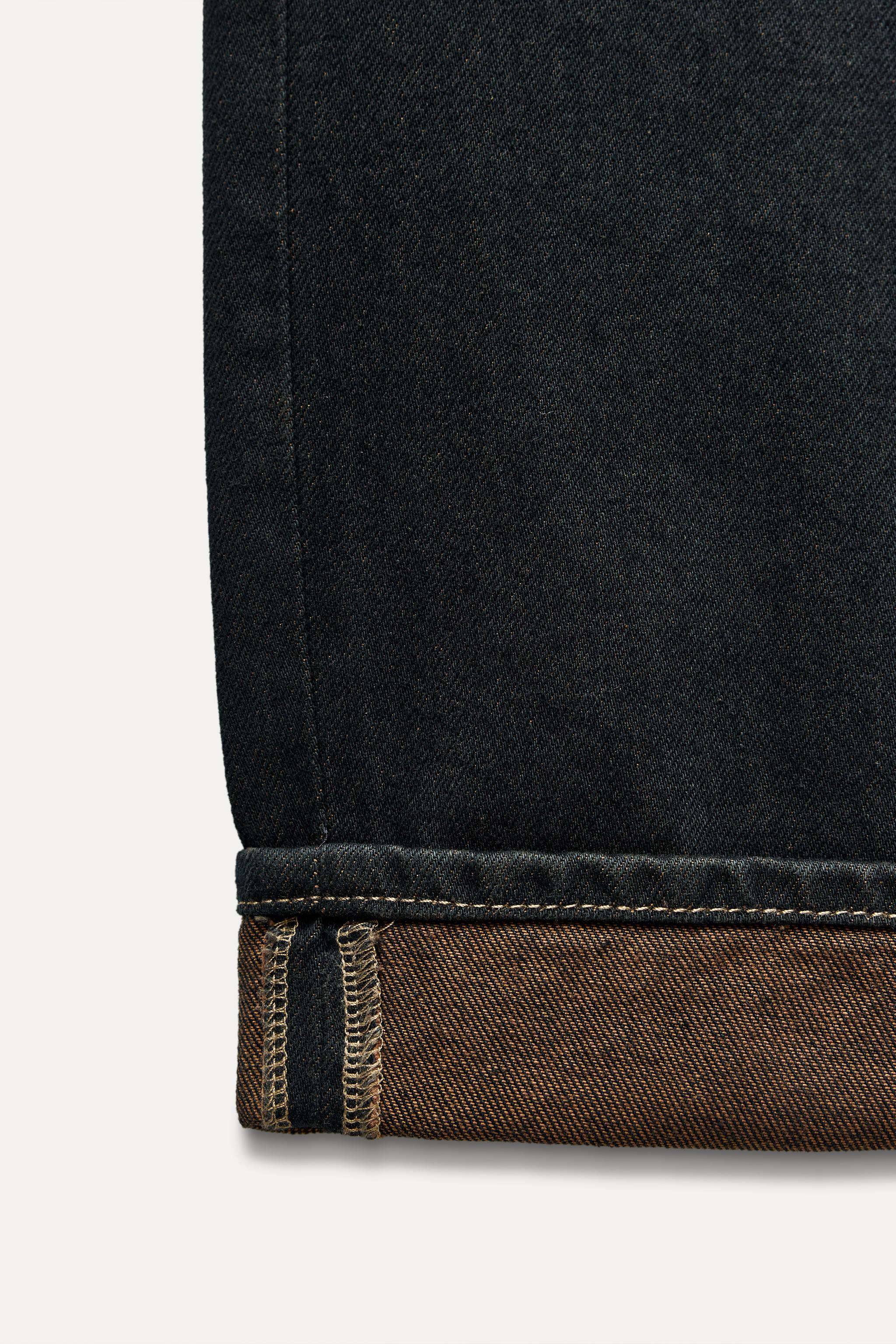 BAGGY FIT JEANS WITH DIAGONAL SEAMS - Brown / Taupe | ZARA