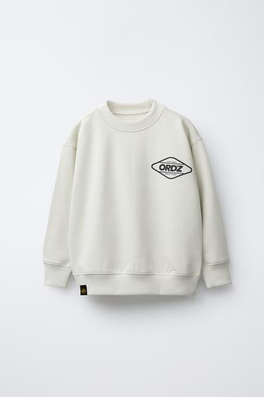 SUDADERA ESTAMPADO LOGO - Crudo de Zara