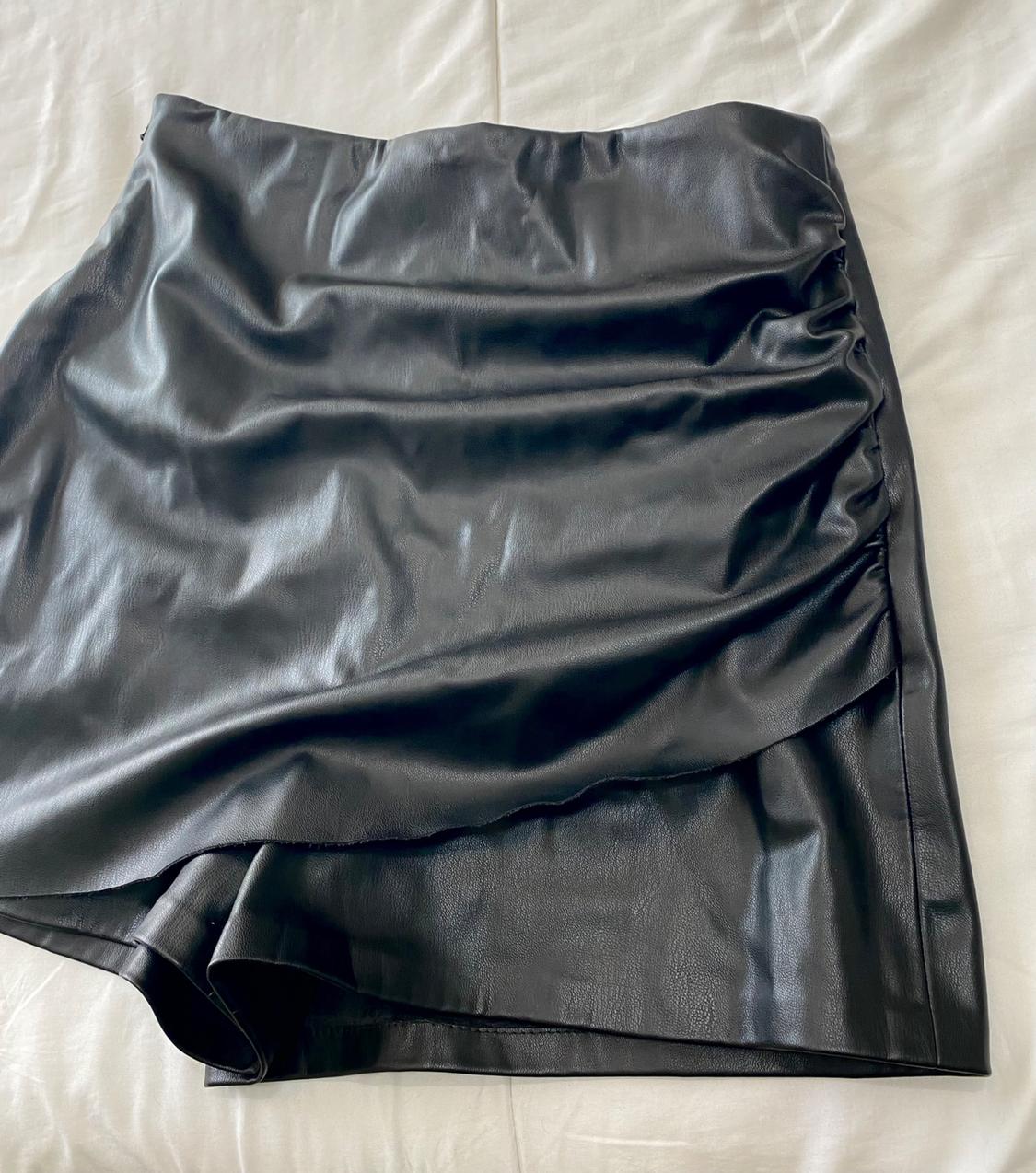 FAUX LEATHER SKORT - Image 2