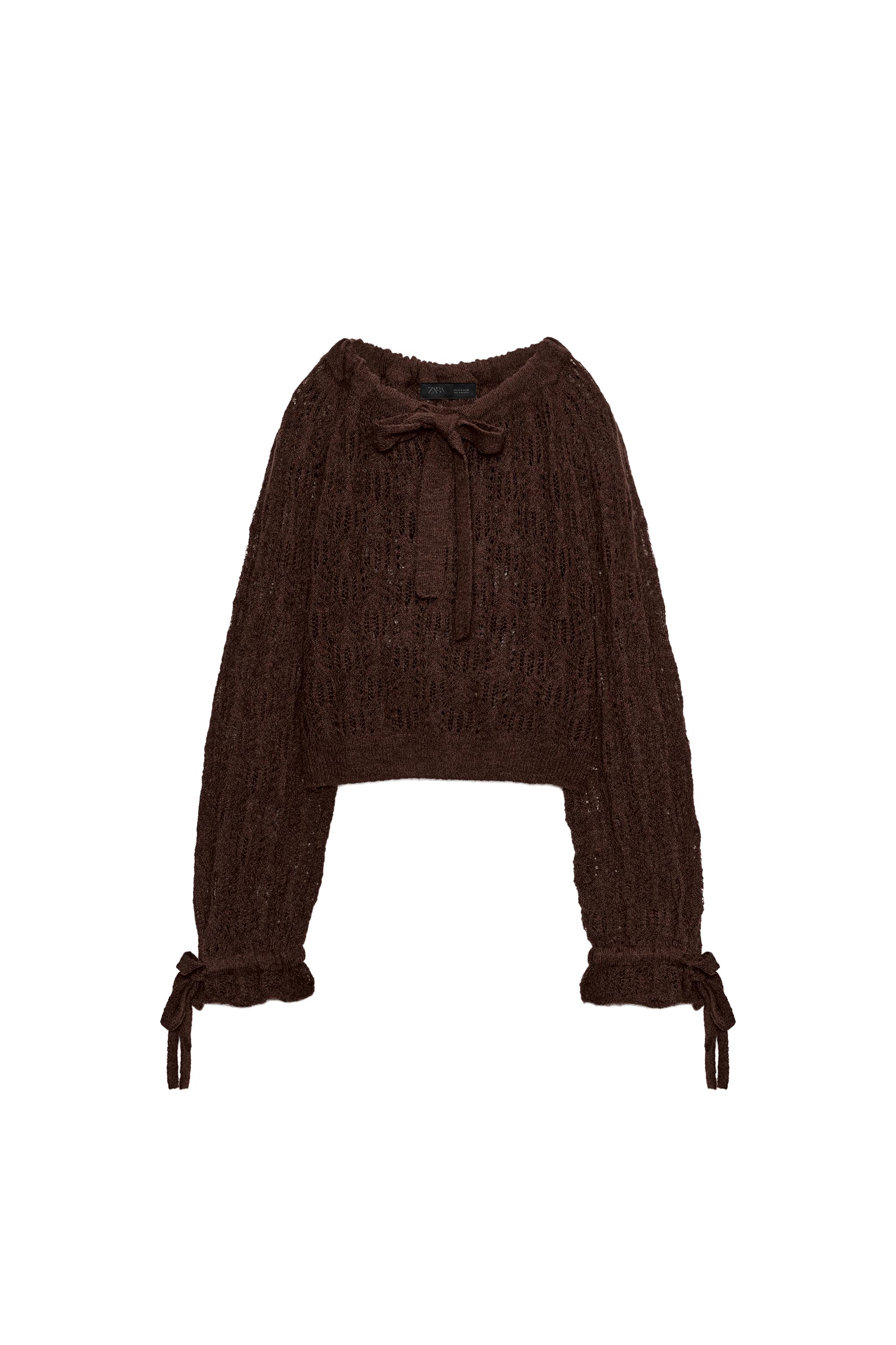 KNIT JUMPER WITH TIES - Toffee | ZARA South Africa