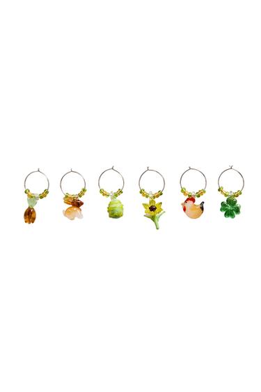 PACK OF EASTER GLASS CHARMS (PACK OF 6) - Green by Zara