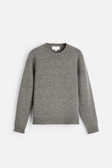 FLECKED WOOL SWEATER - Earth by Zara