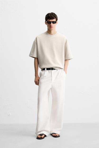 TECHNICAL TEXTURED SWEATSHIRT - Stone by Zara