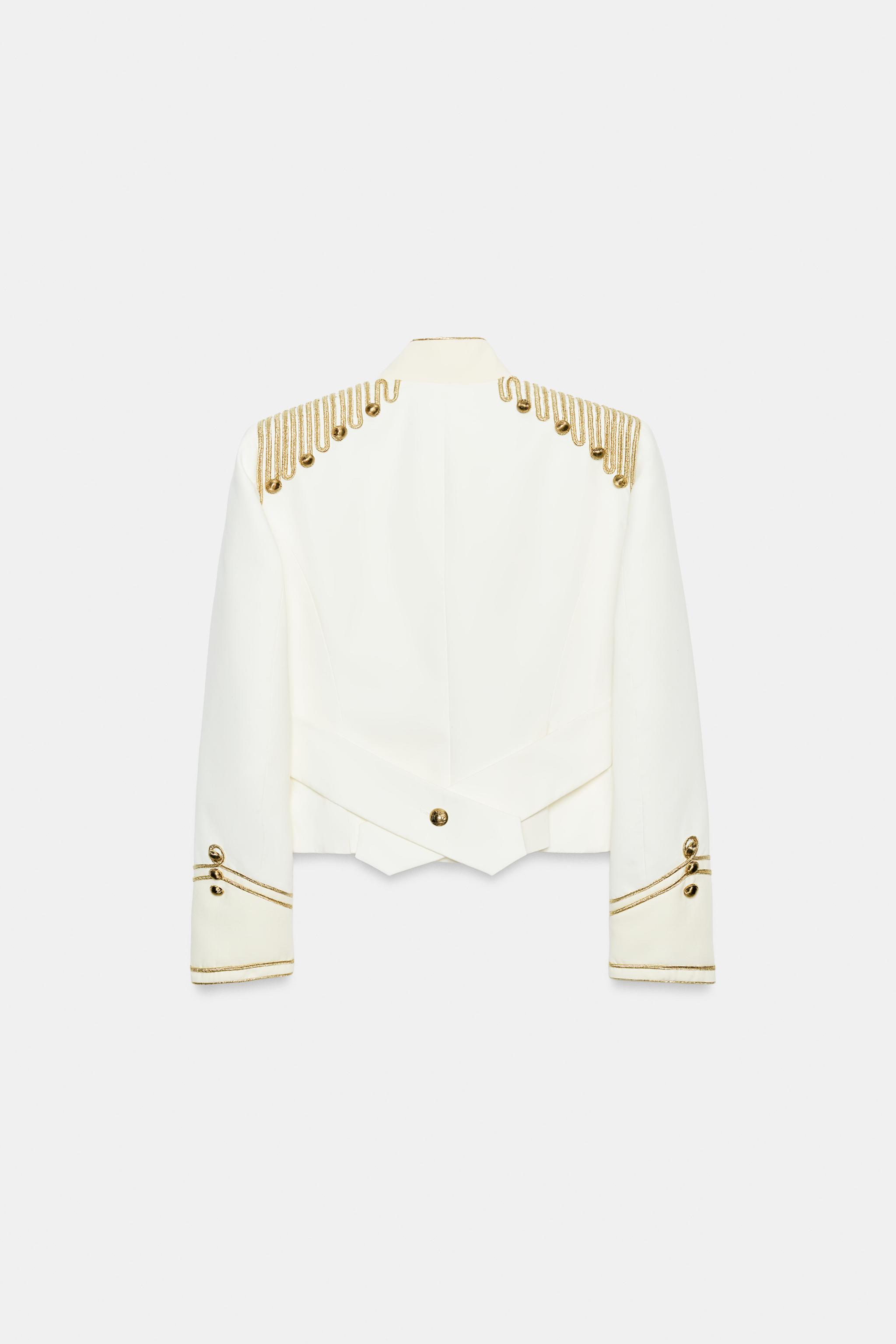 Женские куртки Zara ZW COLLECTION FROG FASTENING JACKET — фото 9