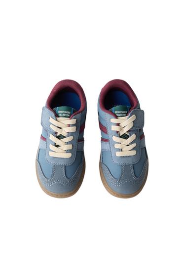 CONTRAST PANEL SNEAKERS — Blue 2