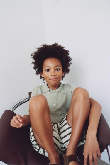 POLO ALGODÓN LINO - Verde claro de Zara