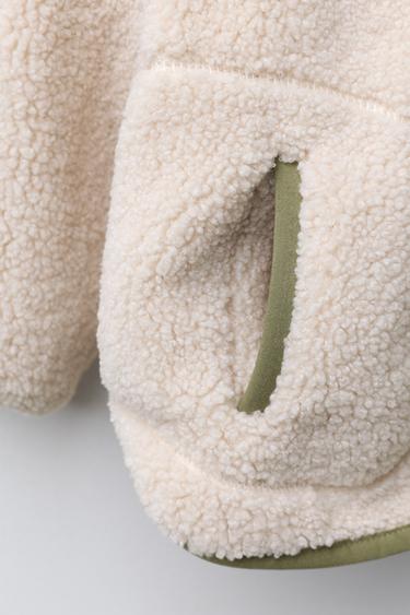 VESTE EFFET MOUTON POLAIRE - Écru de Zara - Image 4