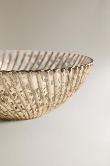 SHINY GLASS CHRISTMAS BOWL - Silver by Zara - Image 3