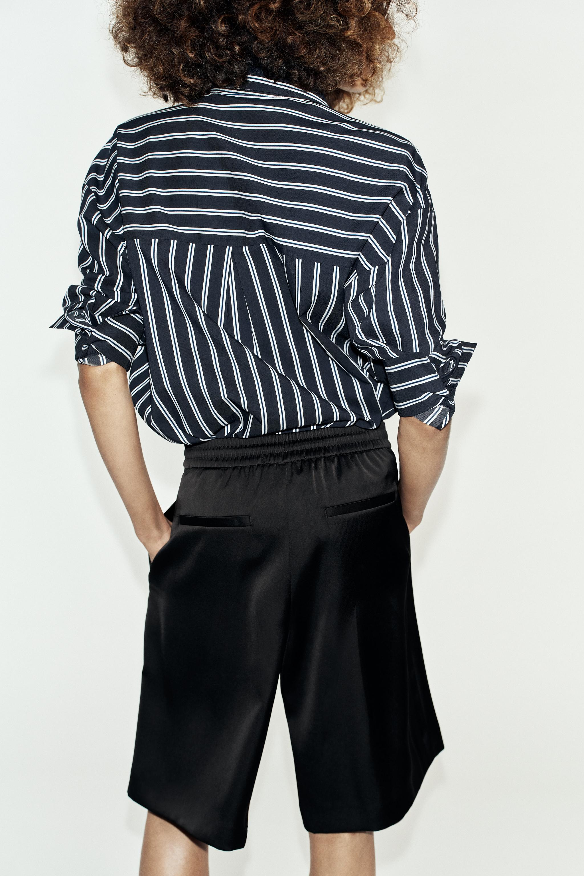 Женские шорты Zara LONG SATIN BERMUDA SHORTS — фото 6