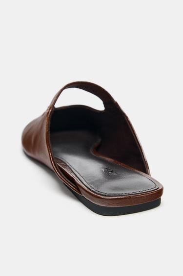 MULE BALLET FLATS - Brown by Zara - Image 4