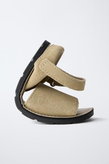 LEATHER SANDALS - Light beige by Zara - Image 2