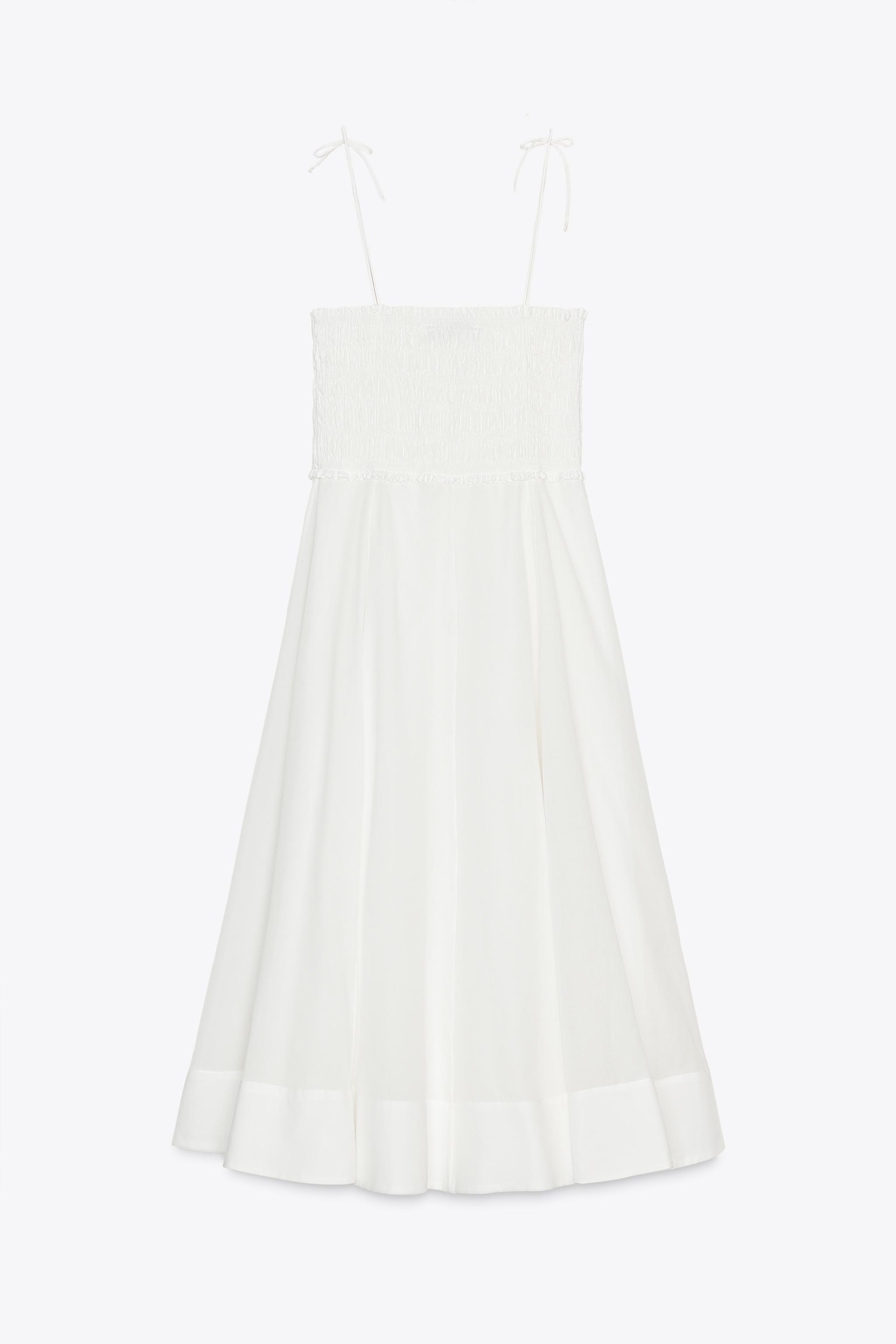 ZW COLLECTION COTTON MIDI DRESS - White | ZARA United States