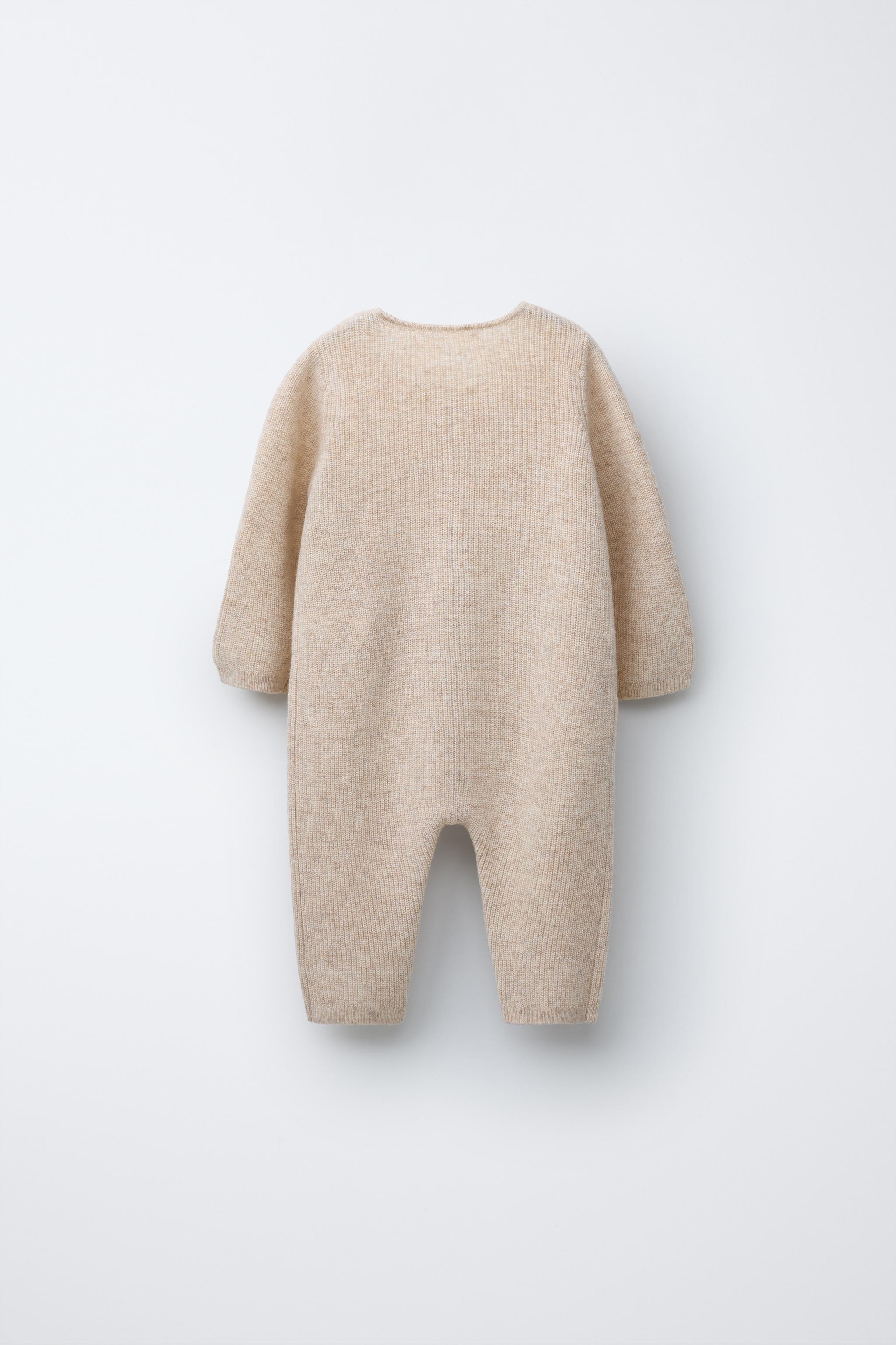 COMBINAISON AVEC LAINE ET CACHEMIRE Sable Chiné ZARA France