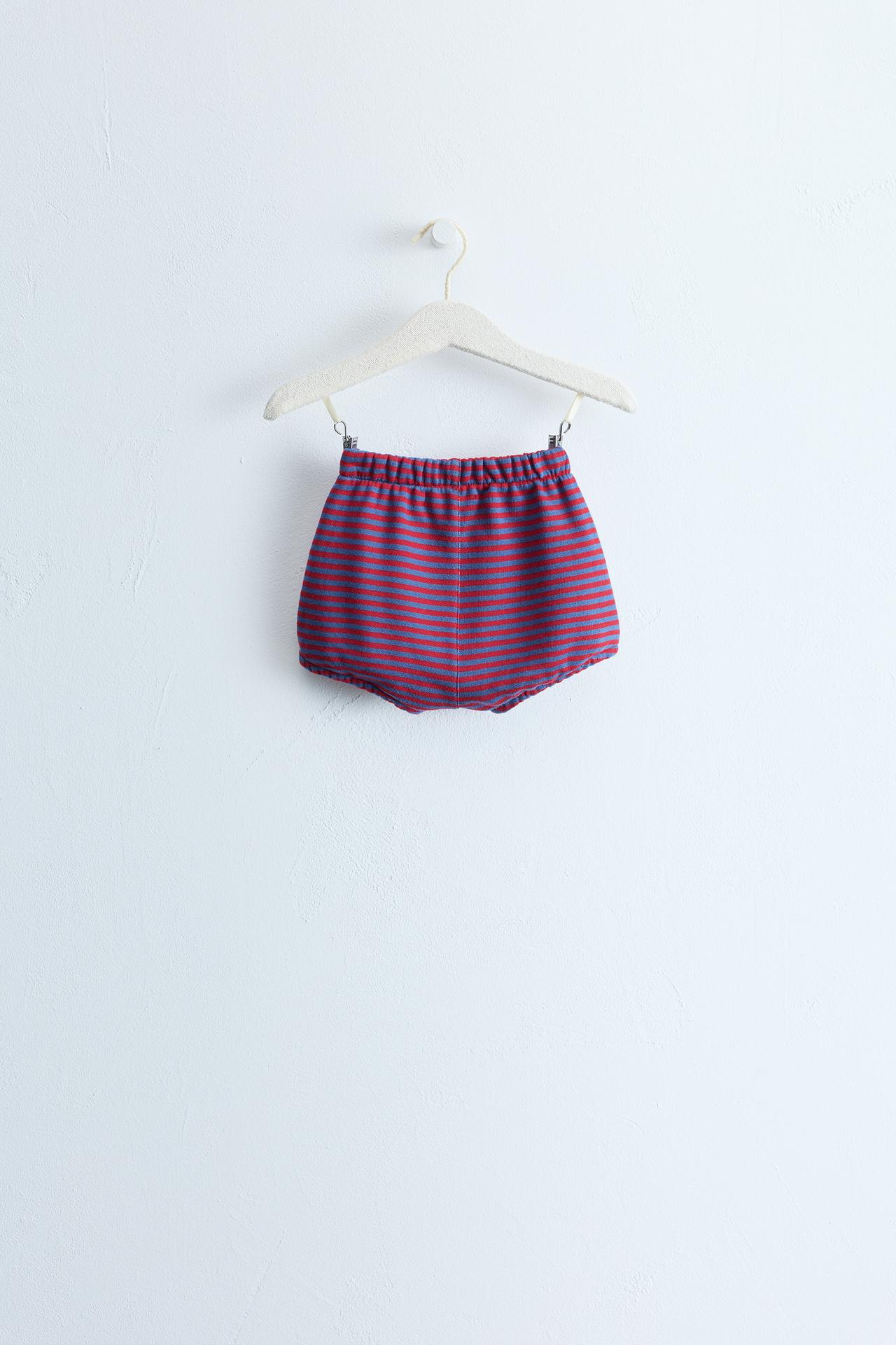 ZARA TIMELESS - STRIPED BLOOMERS — Red