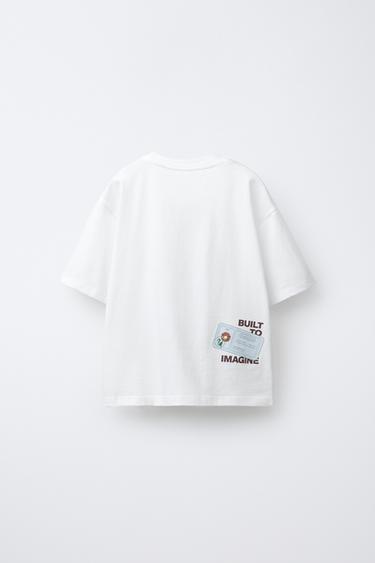 T-SHIRT À IMPRIMÉ EN RELIEF - Blanc cassé de Zara - Image 1