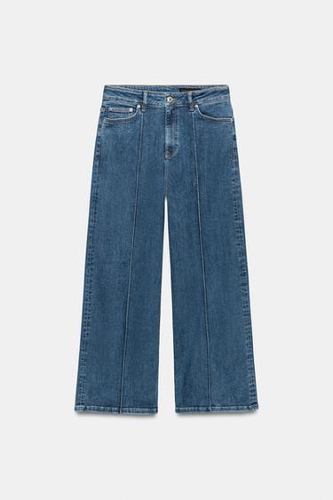 JEANS WIDE LEG COSTURAS ZW COLLECTION - Marino de Zara - Imagen 0