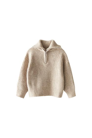 KNIT SWEATER WITH ZIP