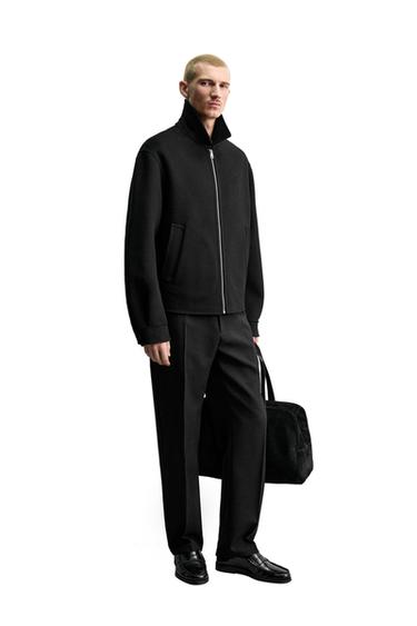 WOOL ZIP-UP JACKET ORIGINS - Black by Zara