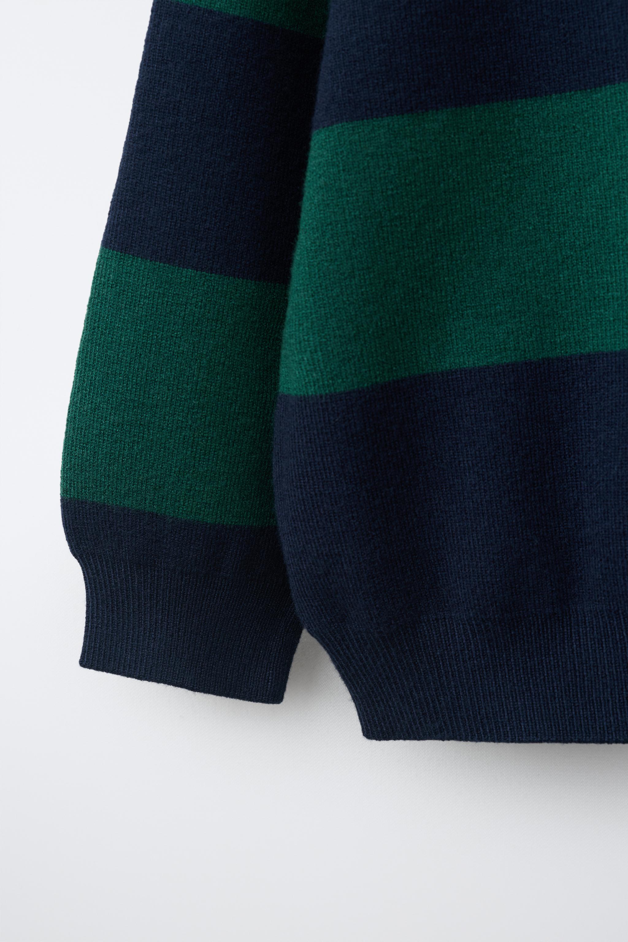 POLO EN MAILLE À RAYURES ET PIÈCE OURS
