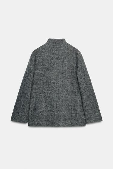 ZW COLLECTION LIMITED EDITION WOOL BLAZER WITH BUTTON - Mid-grey by Zara - Image 7