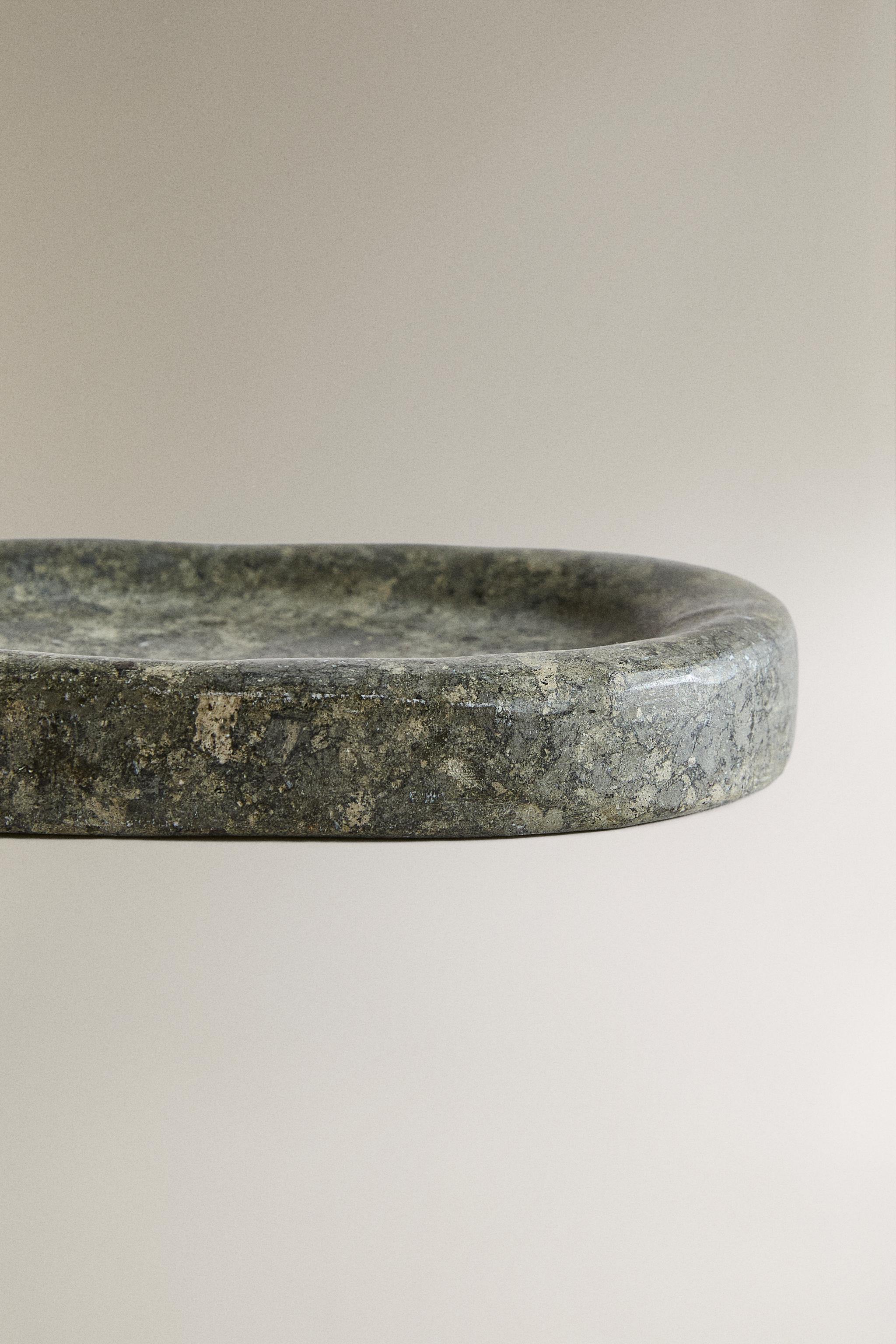 GREENISH MARBLE BATHROOM SOAP DISH