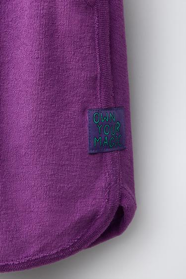 COLOUR BLOCK TERRY BERMUDA SHORTS - Purple by Zara - Image 3